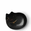 Plate Mini Black Cat with Gold