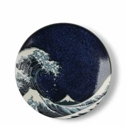 Plate Namako Blue Great Wave 7.5"