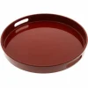 Red Lacquer Tray Round 13-1/2"