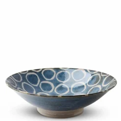 Rustic blue and brown tableware collection made in Japan available at Miya.