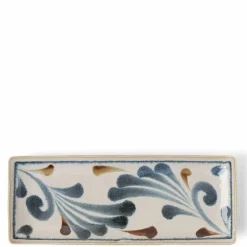 Rustic Blue Vines Rectangle Plate