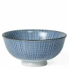 Sendan Tokusa Blue and White Rice Bowl Made in Japan available at Miya