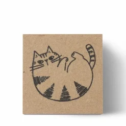 Stamp Cat Curled Up