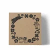 Stamp Cat Floral Circle