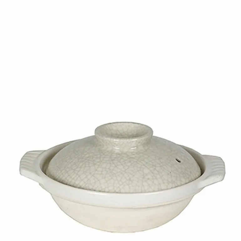 Sumi Kannyu White Donabe Casserole, 54 oz.