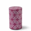 Tea Canister Fuschia/Silver Bar