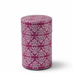 Tea Canister Fuschia/Silver Bar