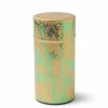 Tea Canister Gold/Green Foil Bamboo
