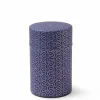 Tea Canister Purple/Gold Hemp