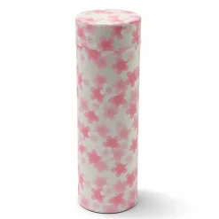 Tea Canister White Sakura Blossoms