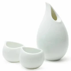 Teardrop White Sake Set at Miya