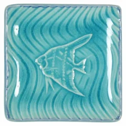 Turquoise Blue FishTea Plate at Miya