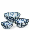 Uzu Karakusa Blue and White Nested Bowl Set at Miya