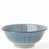 Visit Miya for our Blue Sendan Tokusa Collection. Blue lines radiate from the center of the piece that grow to reach the rims. Shop now!