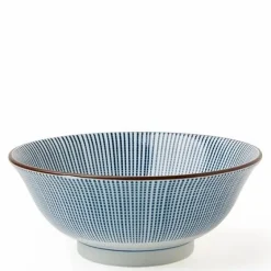 Visit Miya for our Blue Sendan Tokusa Collection. Blue lines radiate from the center of the piece that grow to reach the rims. Shop now!