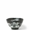White Brush Stroke Design Ceramic Everyday Bowls made in Japan available at Miya.