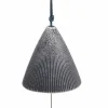 Wind Chime Cone Pewter Ribbed 2"