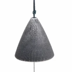 Wind Chime Cone Pewter Ribbed 2"