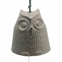 Wind Chime Owl Brown 2-1/2"