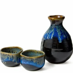 Yuugata Glaze Sake Set at Miya