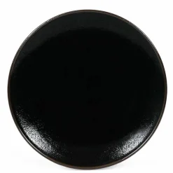 Yuzu Tenmoku Black 10" Dinner Plate at Miya